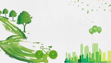 绿色出行环保倒计时城市低碳交通动画片头视频的预览图